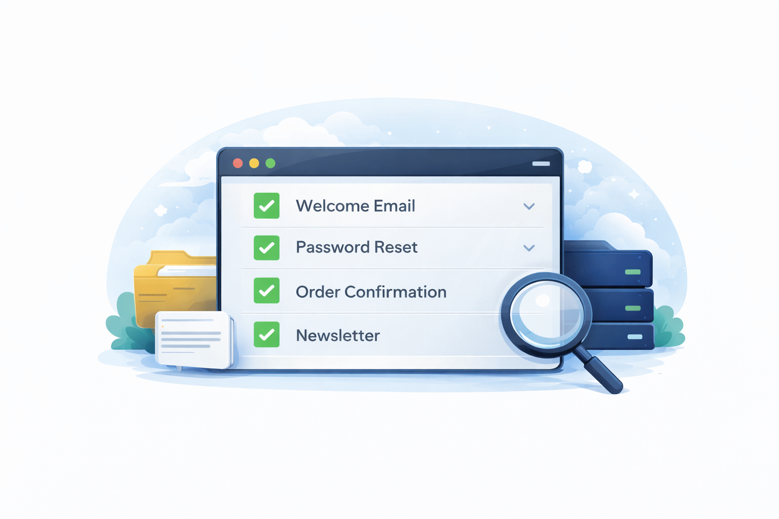 Placeholder image representing an email catalogue